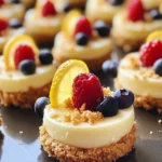 Christmas Mini Lemon Cheesecake Bites