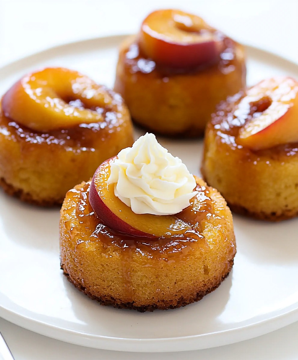 Mini Peach Upside Down Cakes