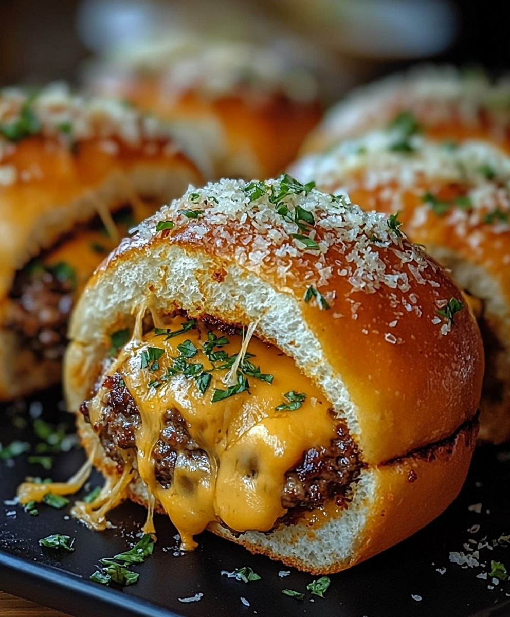 Garlic Parmesan Cheeseburger Bombs