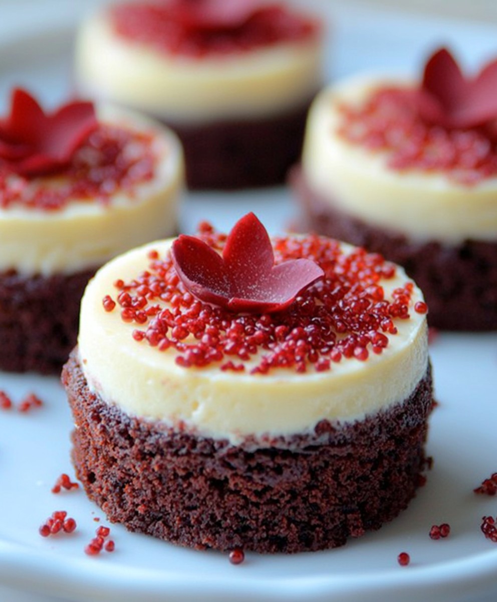 Red Velvet Brownies Cheesecakes