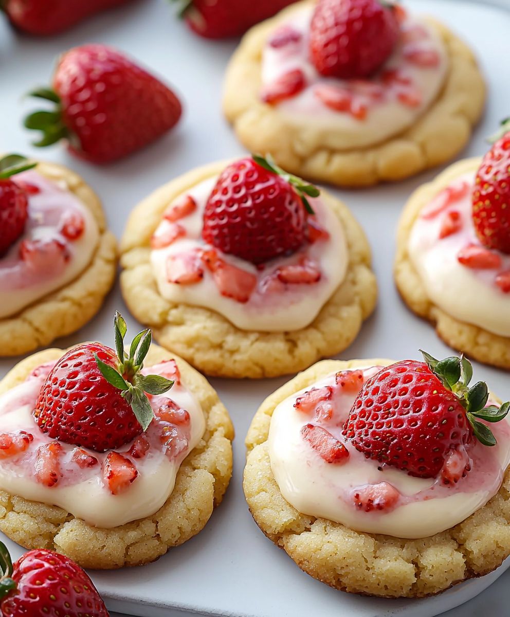 Strawberry Cheesecake Cookies