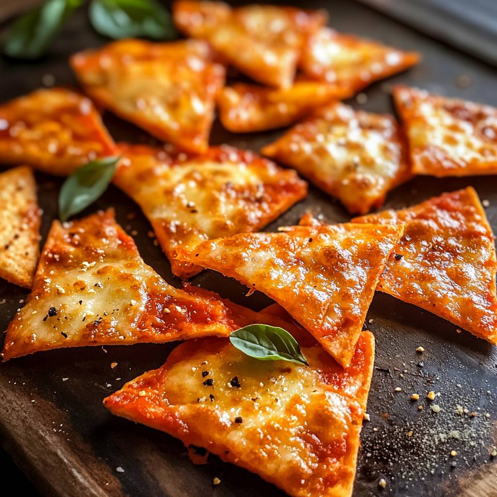 Crispy Pizza Chips Snack