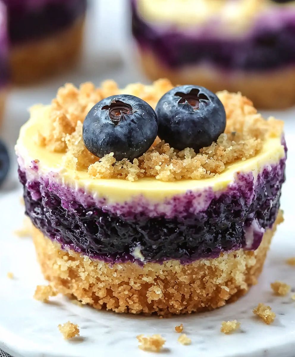Mini Blueberry Cheesecake Dessert
