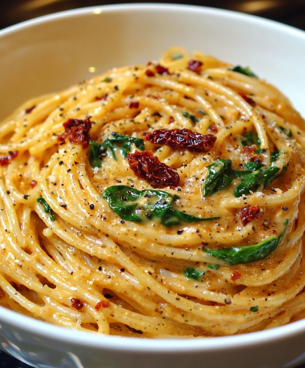 Spaghetti with Sun-Dried Tomato Sauce