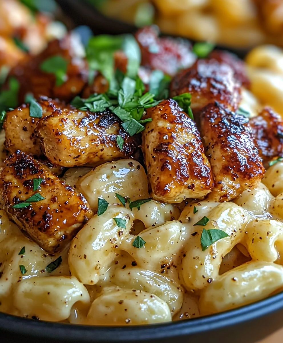 Honey Pepper Chicken Mac and Cheese