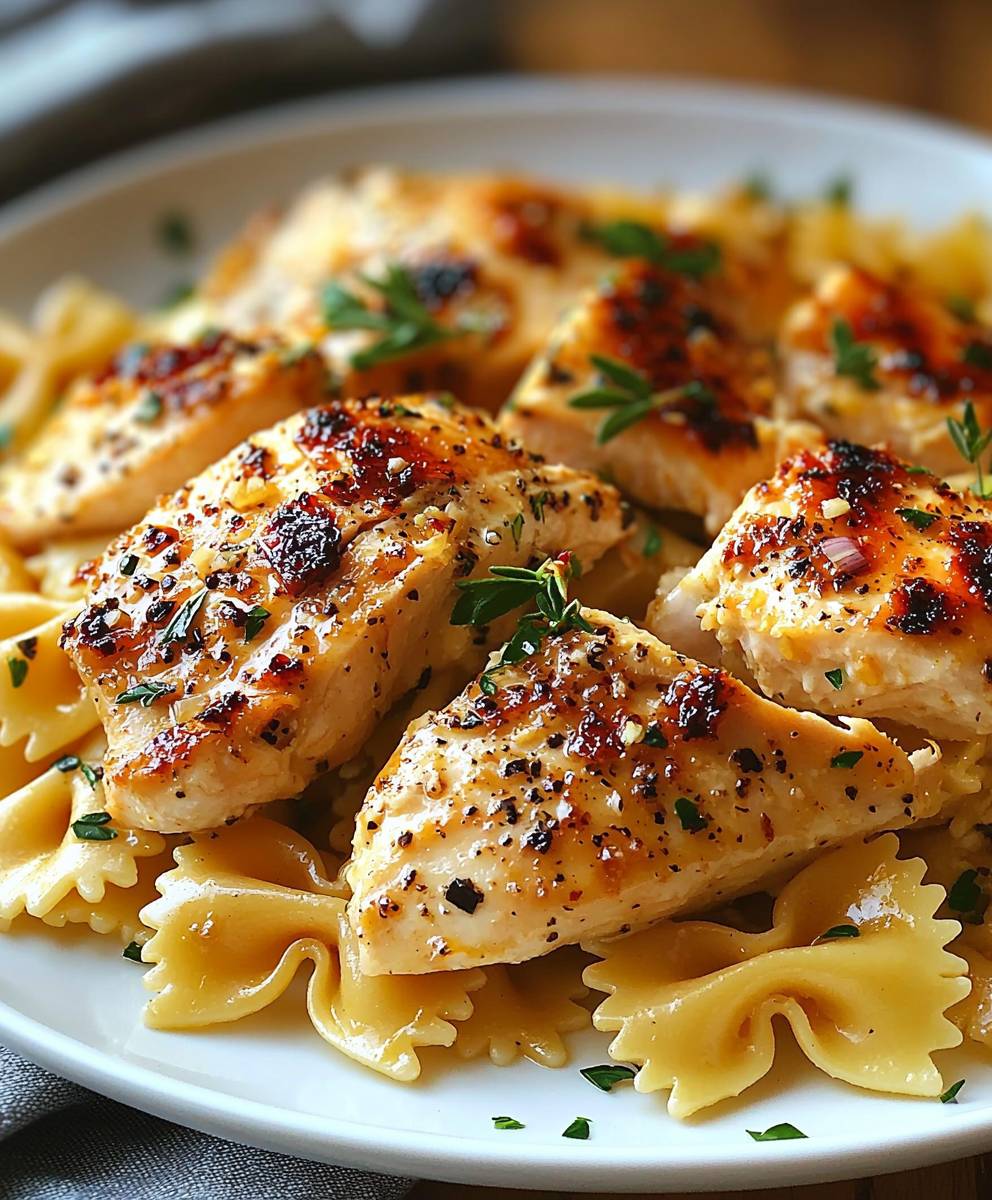 Lemon Garlic Chicken Pasta