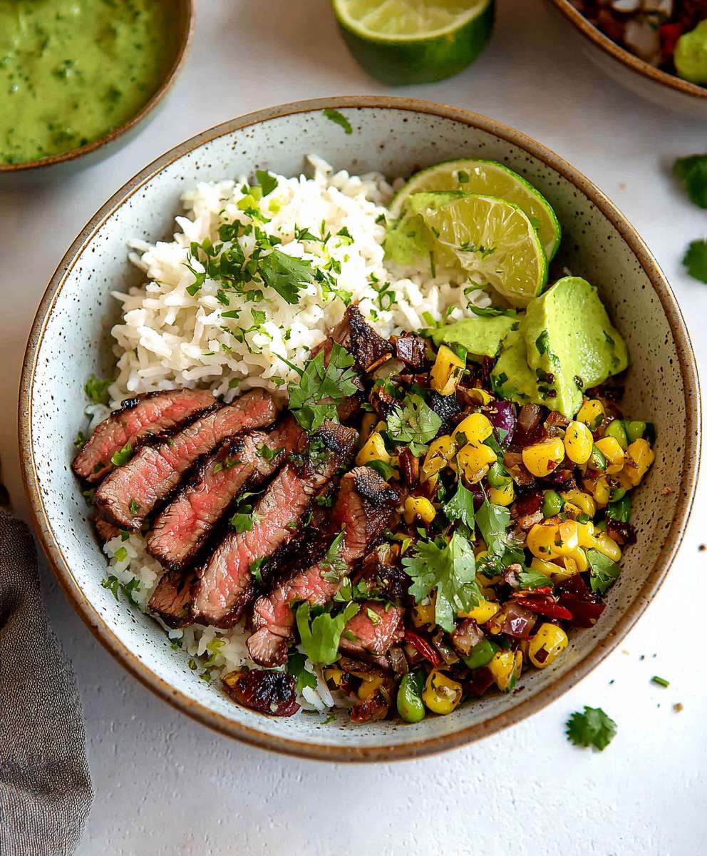 Cilantro Lime Steak Bowls