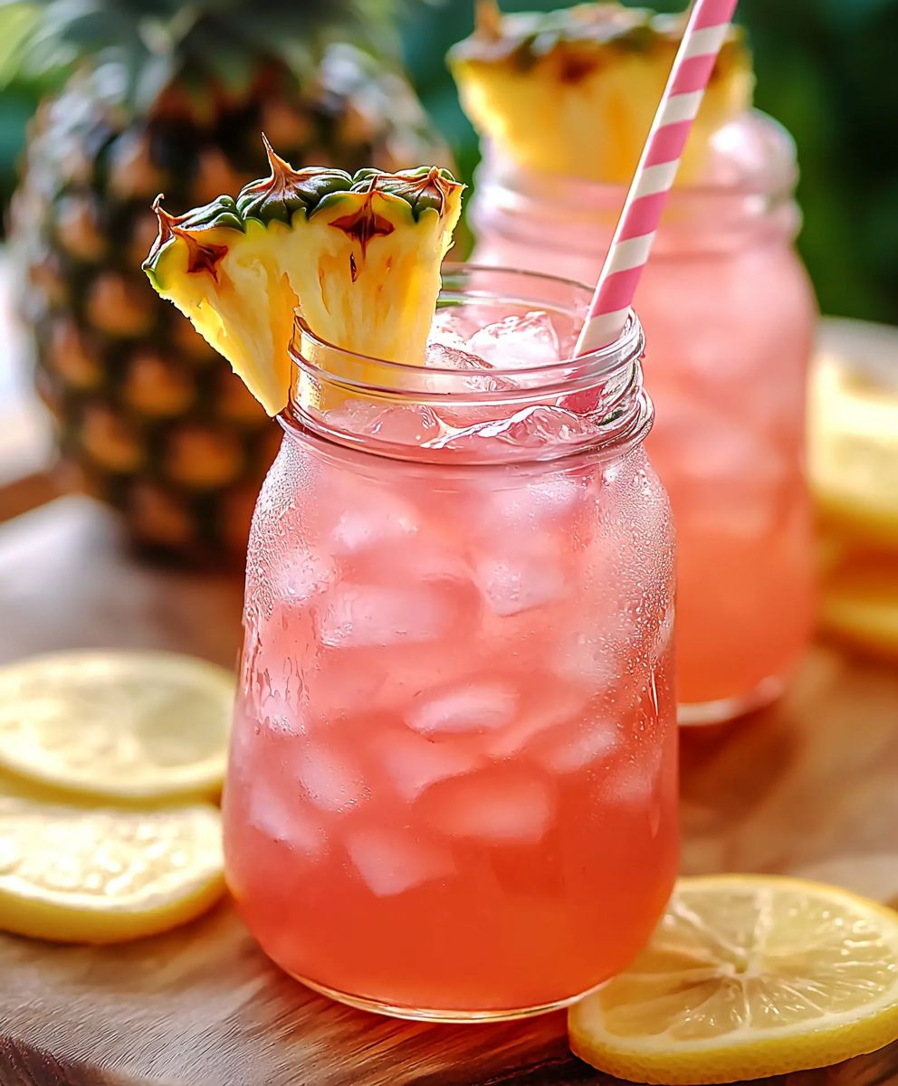 Pineapple Pink Lemonade Soda