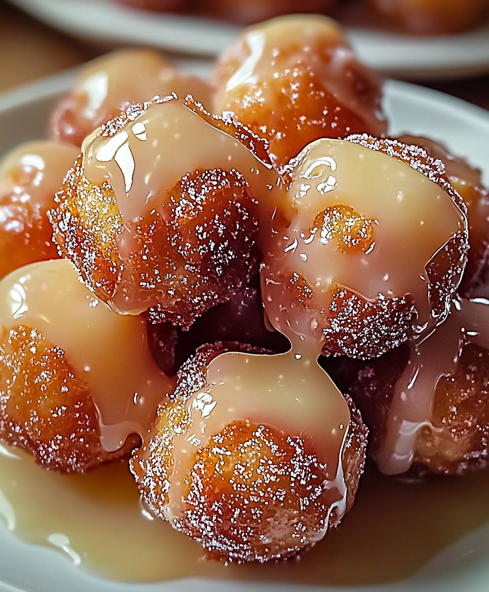 Cinnamon-Glazed Apple Fritter Bites
