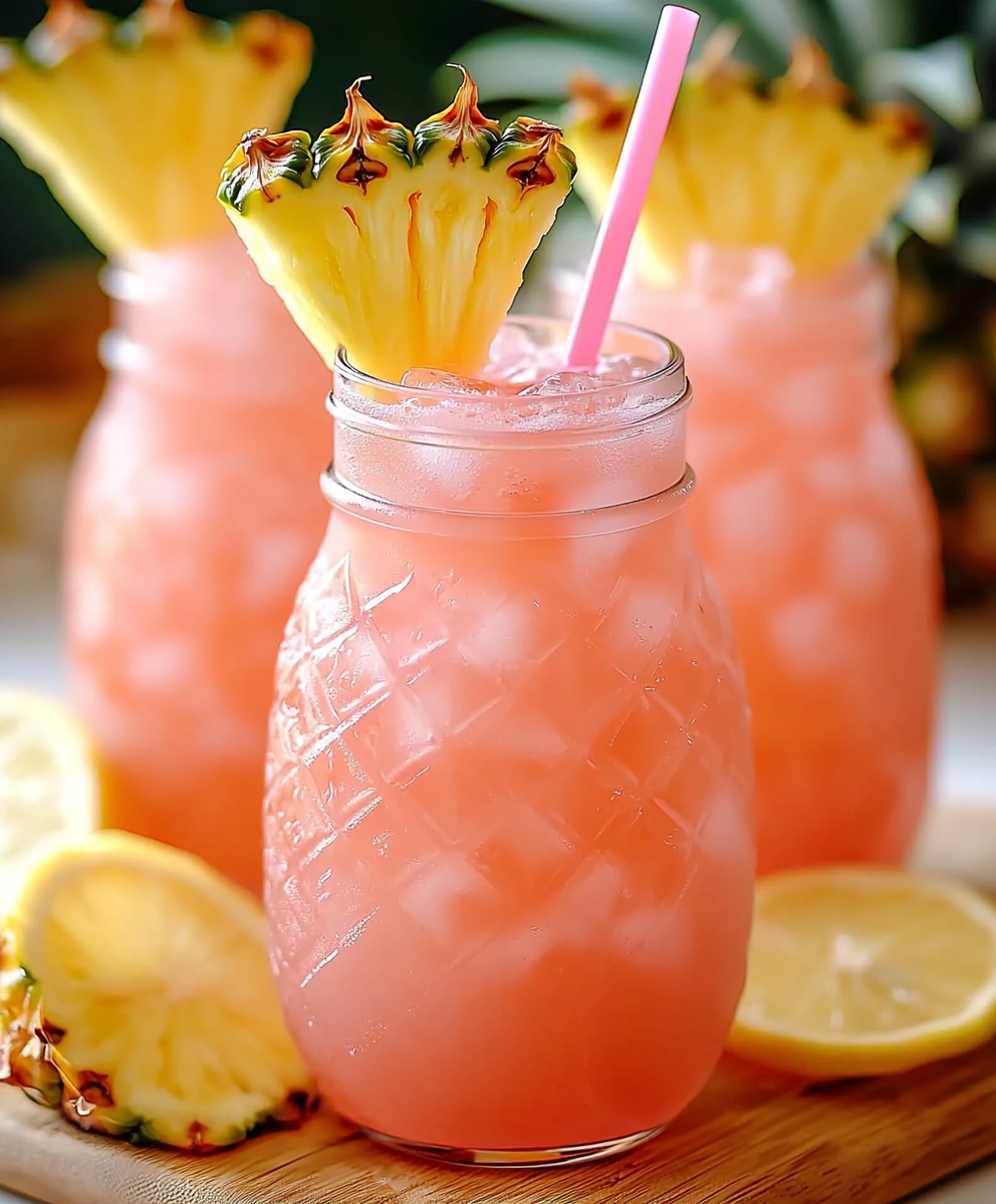 Pineapple Pink Lemonade Soda