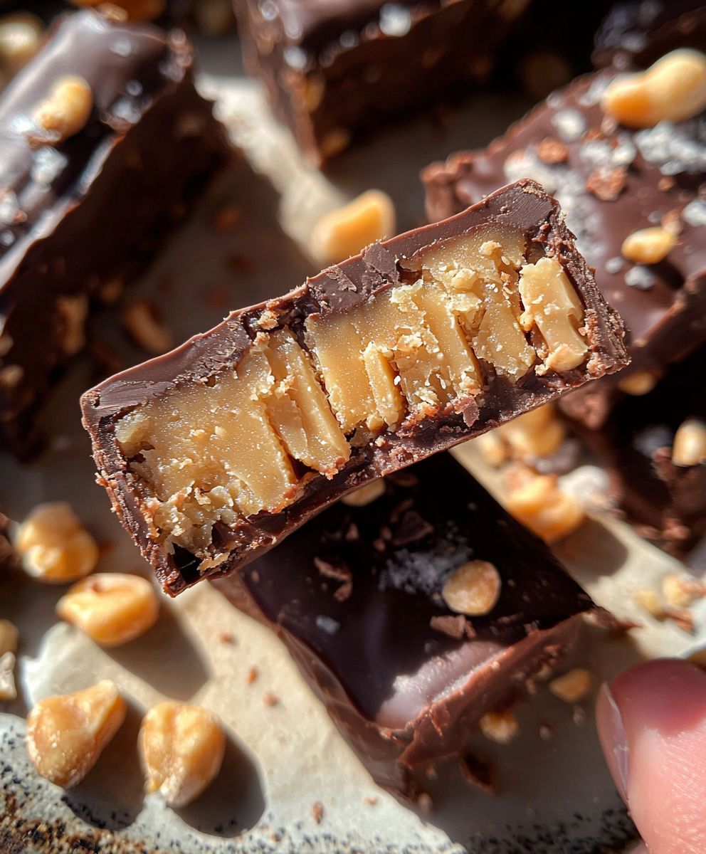 Homemade Protein Snickers Bars