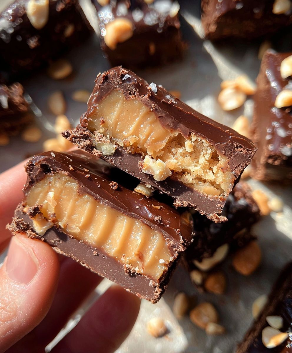 Homemade Protein Snickers Bars