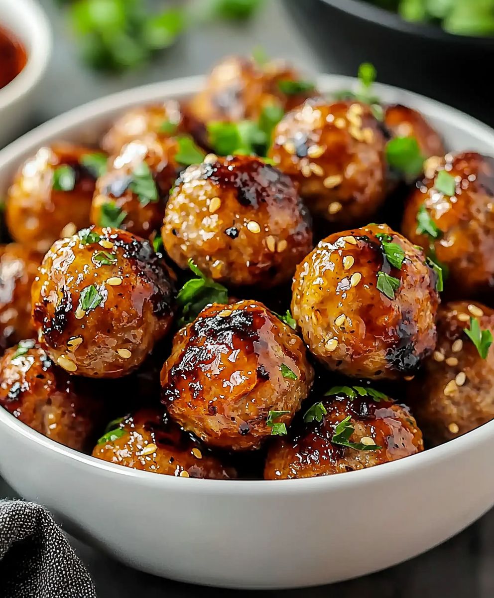 Honey Garlic Turkey Meatballs