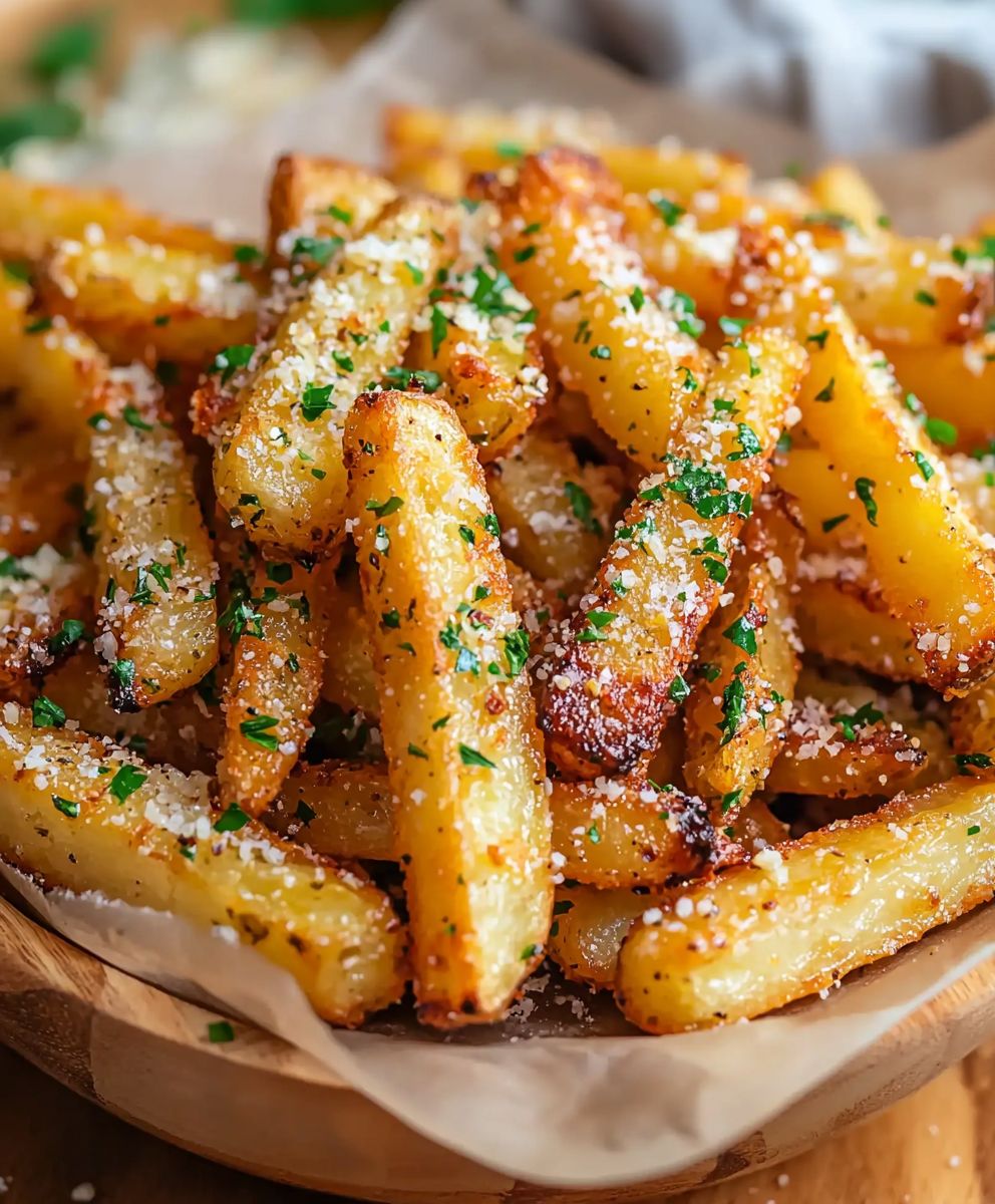 Crispy Air Fryer Garlic Fries