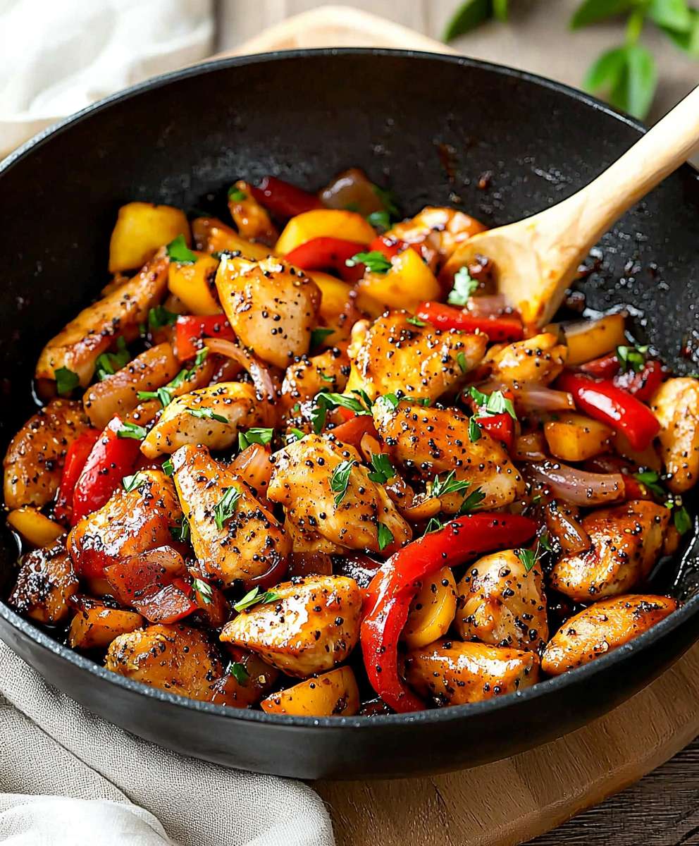 One Pot Black Pepper Chicken