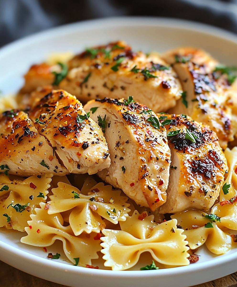 Lemon Garlic Chicken Pasta