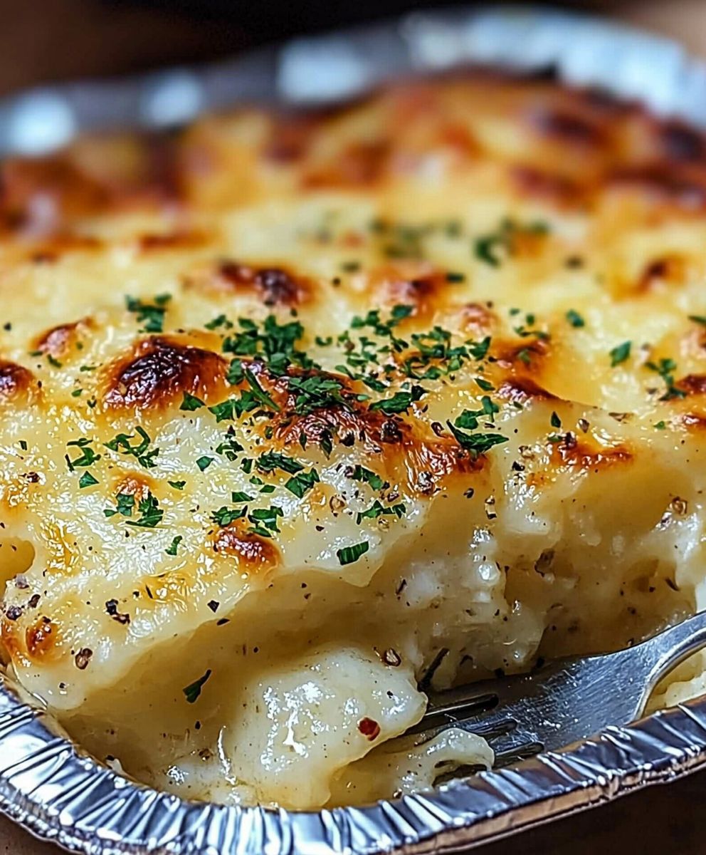 Cheesy Garlic Scalloped Potatoes