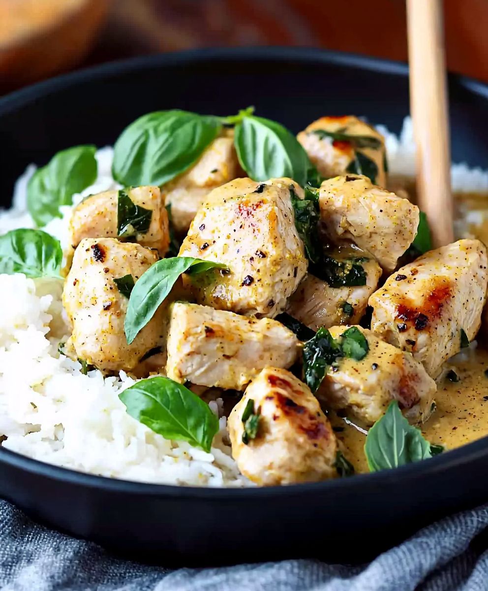 Basil Chicken Coconut Curry