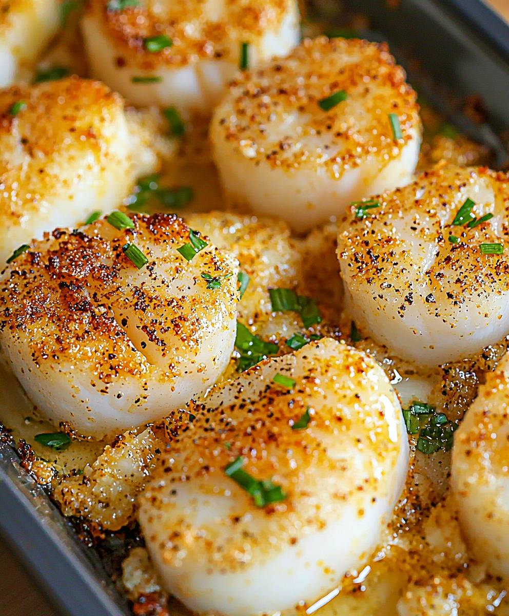 Baked Scallops Dish