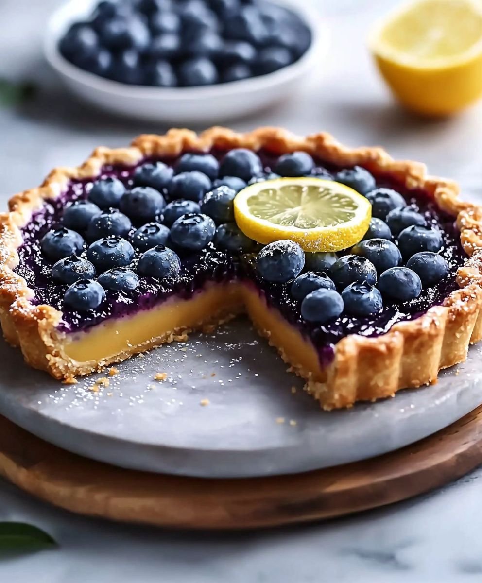Blueberry Lemon Curd Tart