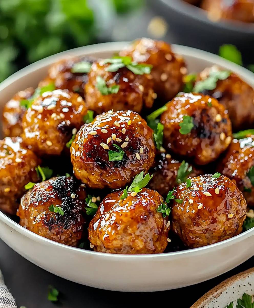 Honey Garlic Turkey Meatballs