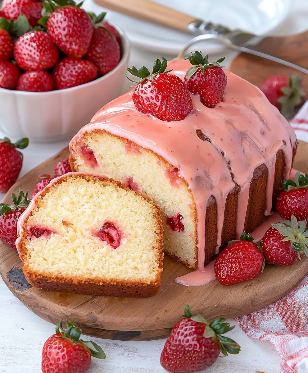 Strawberry Pound Cake Dessert