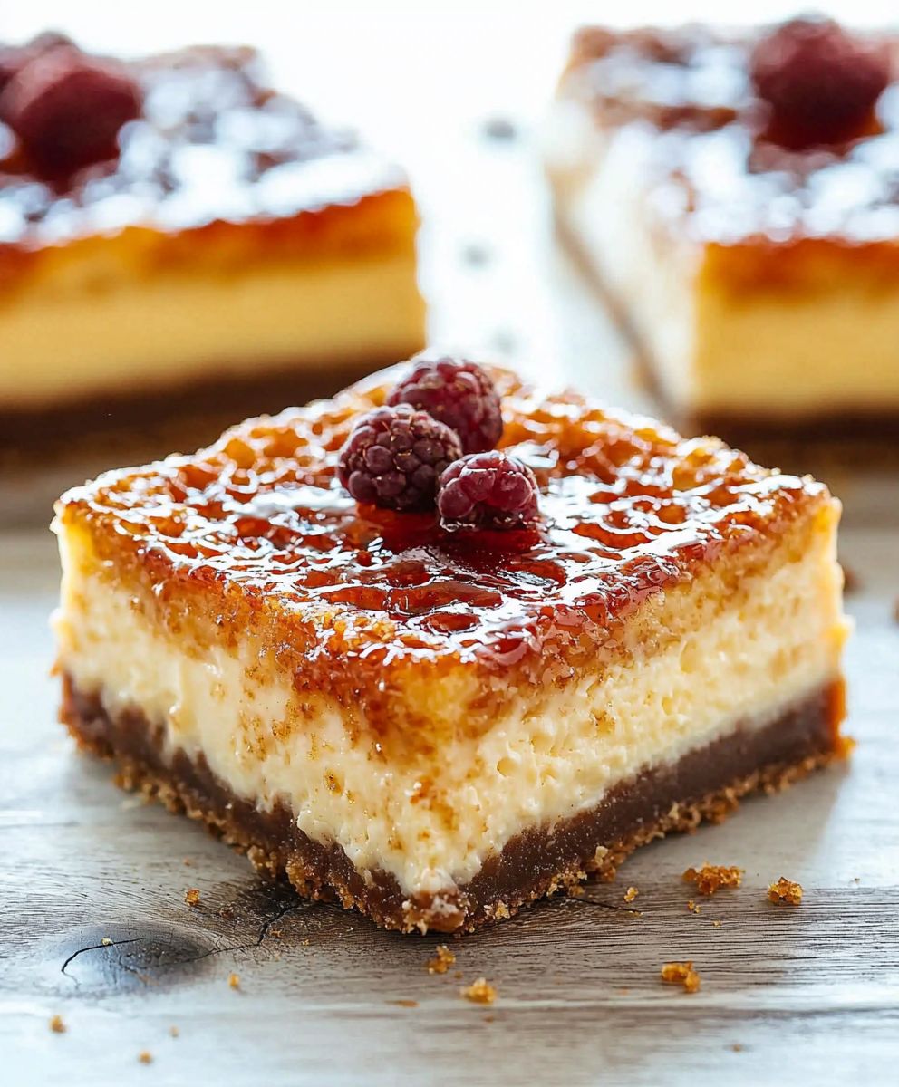 Crème Brûlée Cheesecake Bars