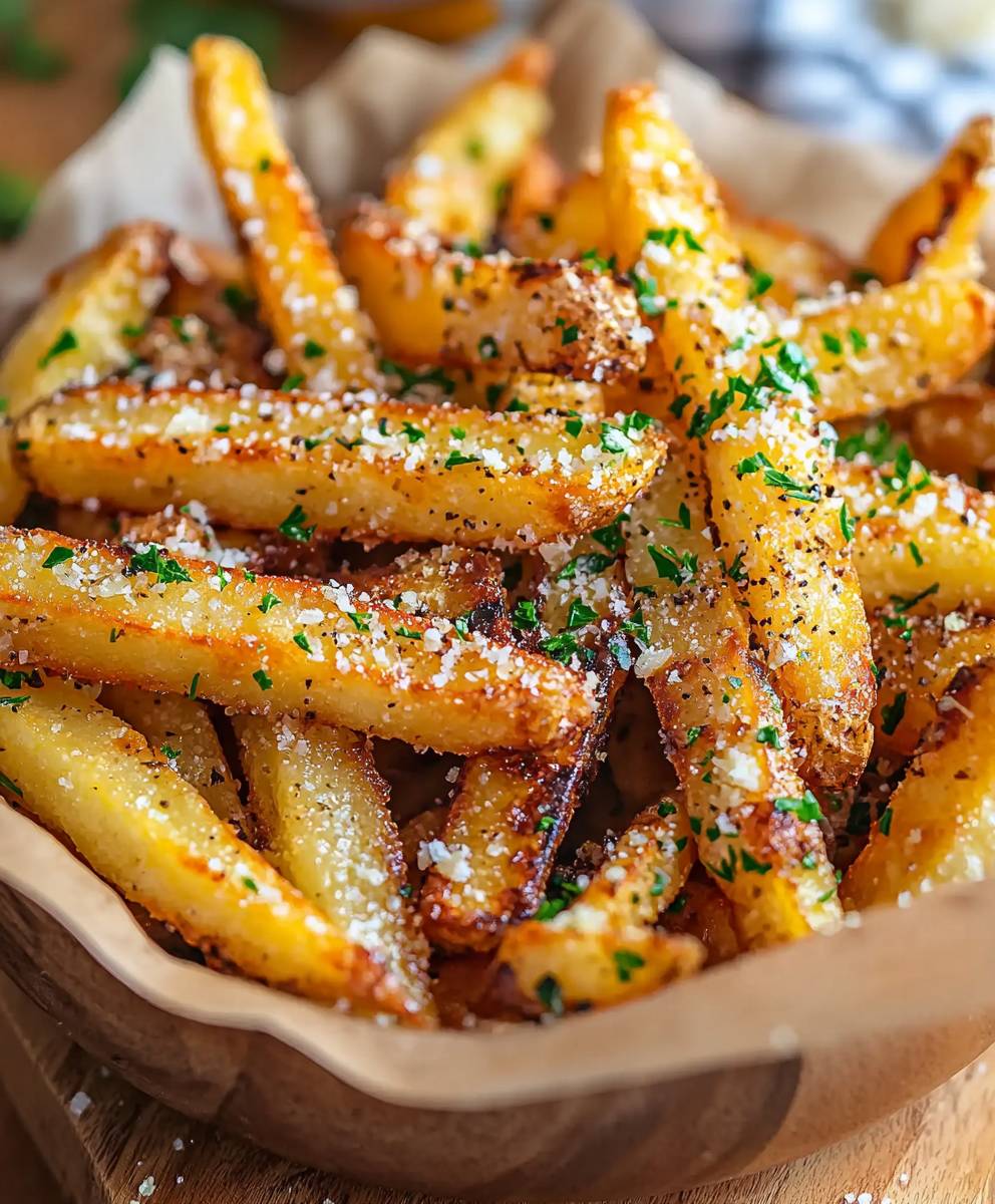 Crispy Air Fryer Garlic Fries