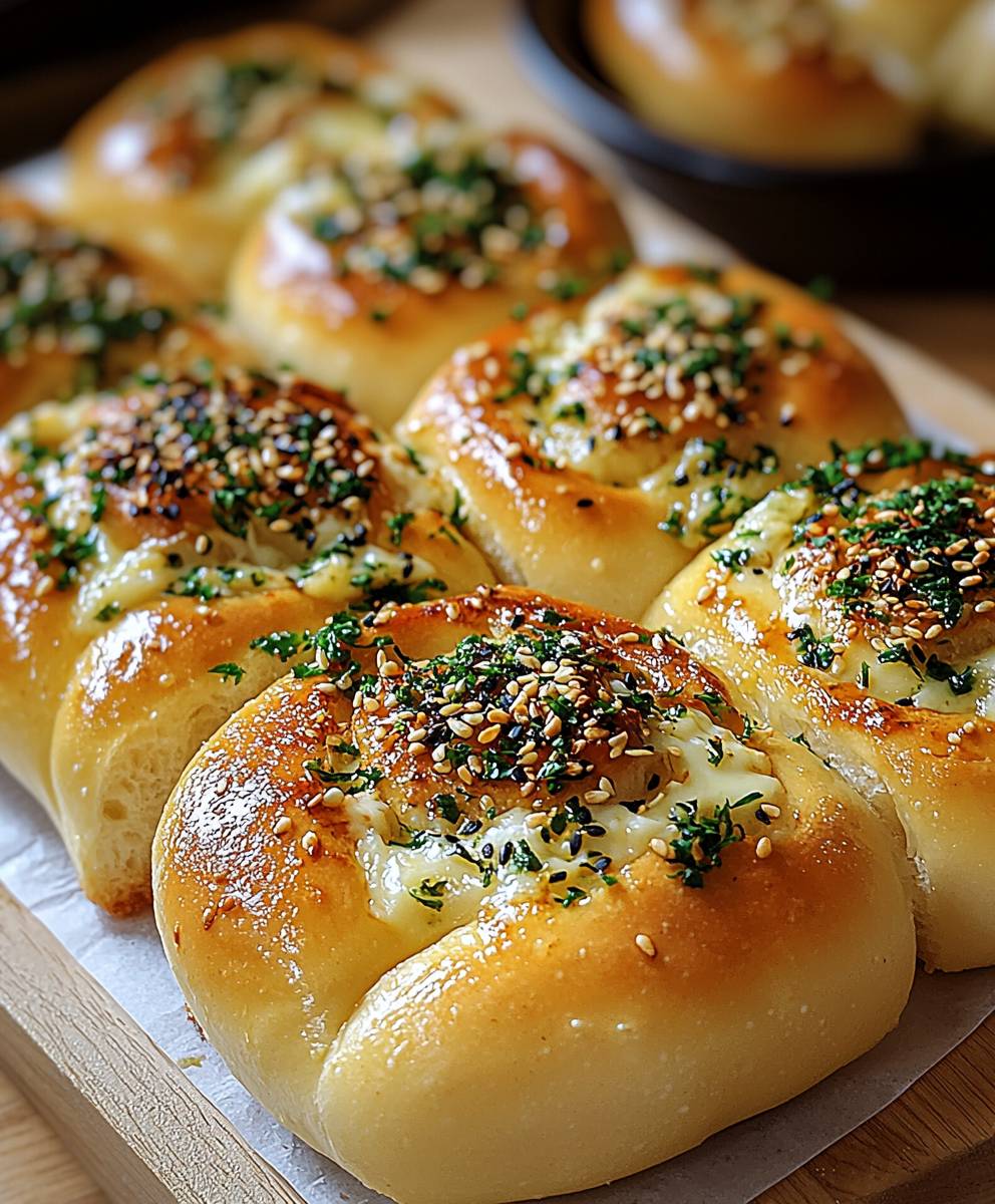Korean Cream Cheese Garlic Bread