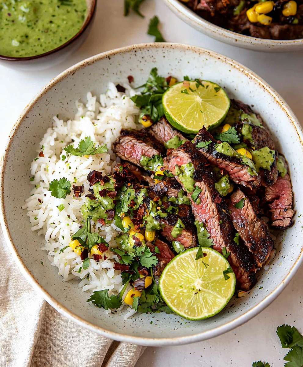 Cilantro Lime Steak Bowls