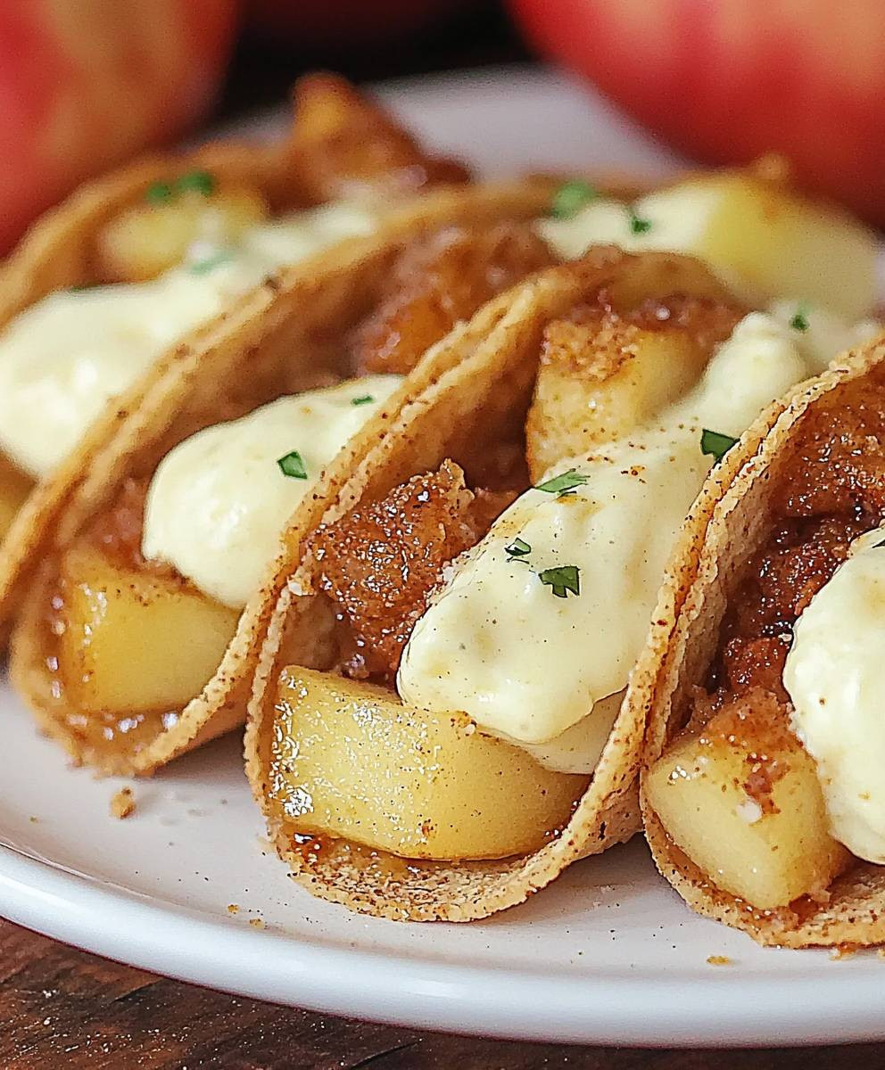 Apple Cheesecake Tacos