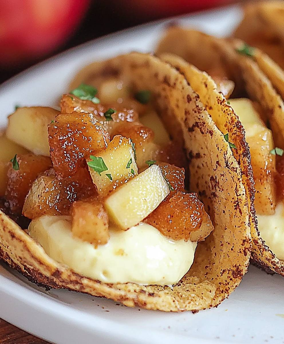 Apple Cheesecake Tacos