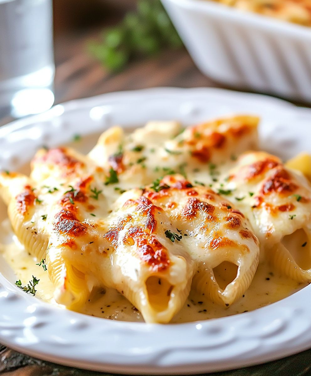 Chicken Alfredo Stuffed Shells