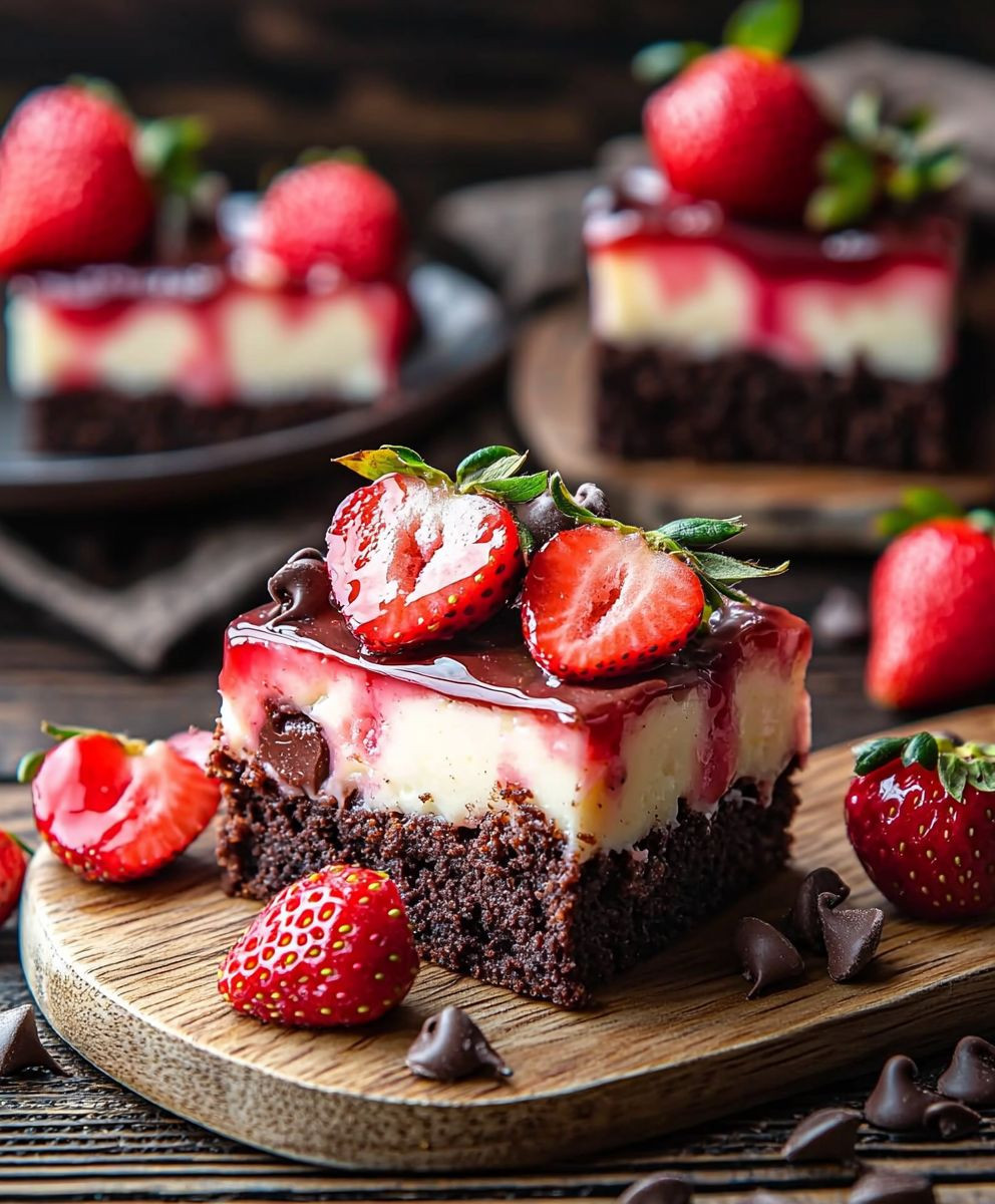 Strawberry Cheesecake Brownies