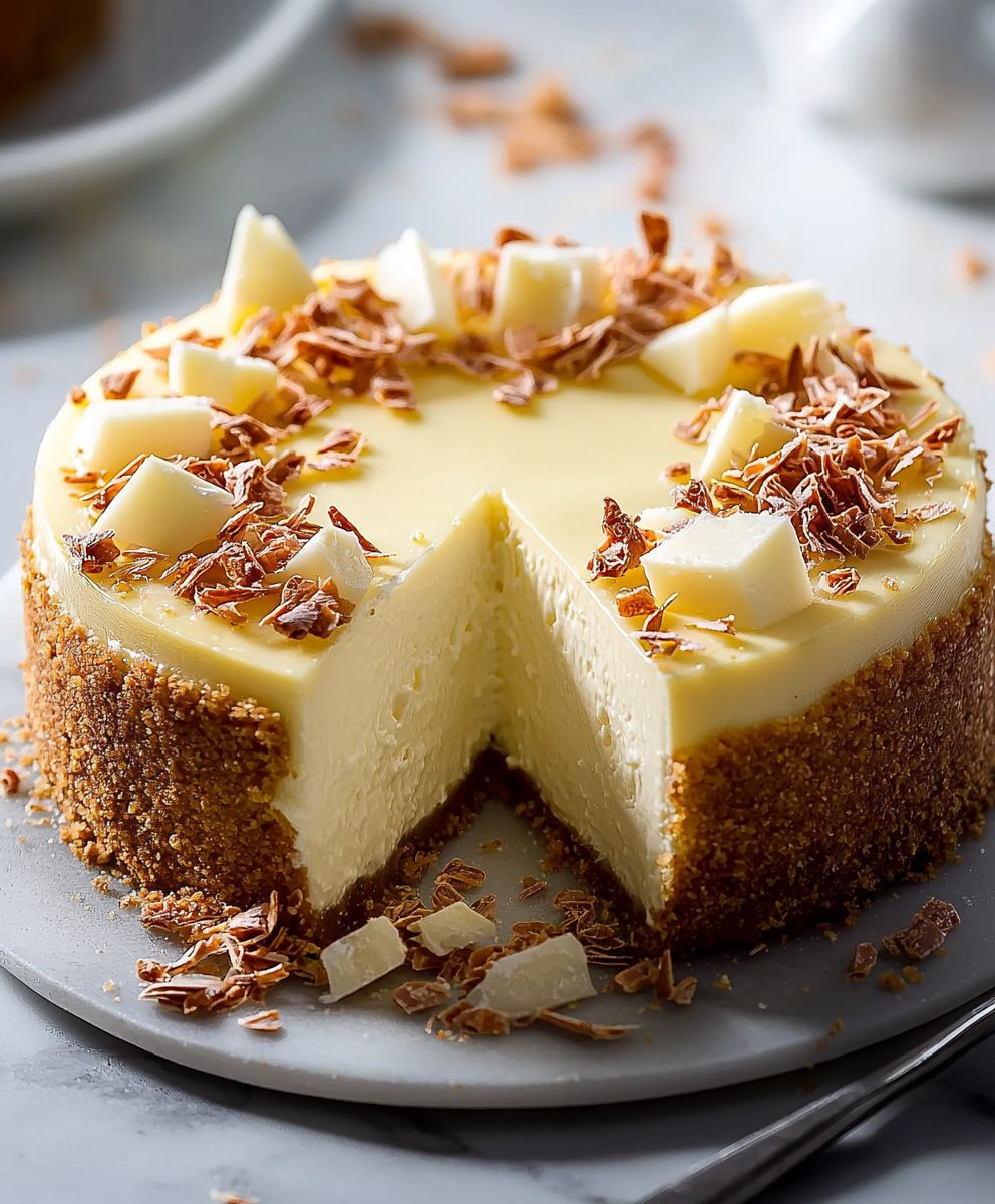 Creamy White Chocolate Cheesecake