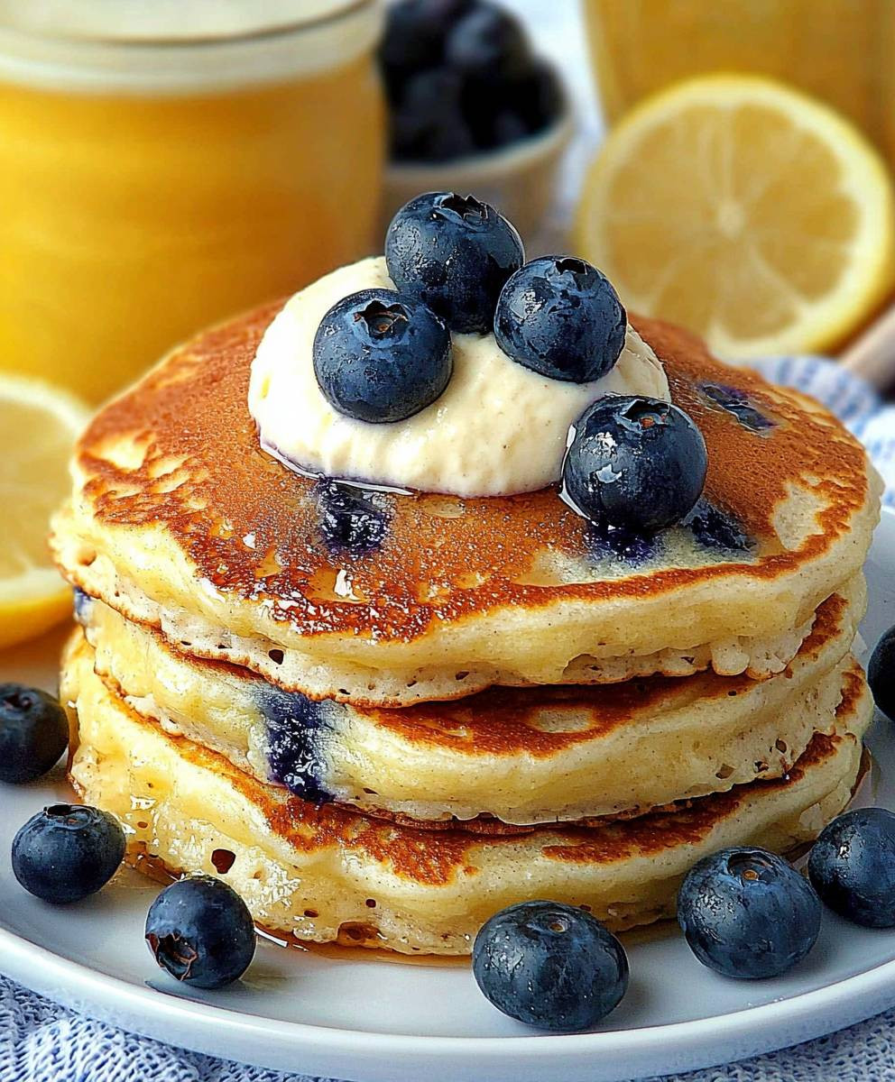 Lemon Blueberry Pancakes
