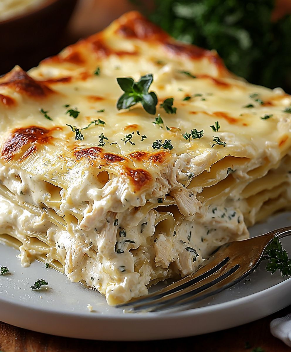 Cheesy Chicken Alfredo Lasagna