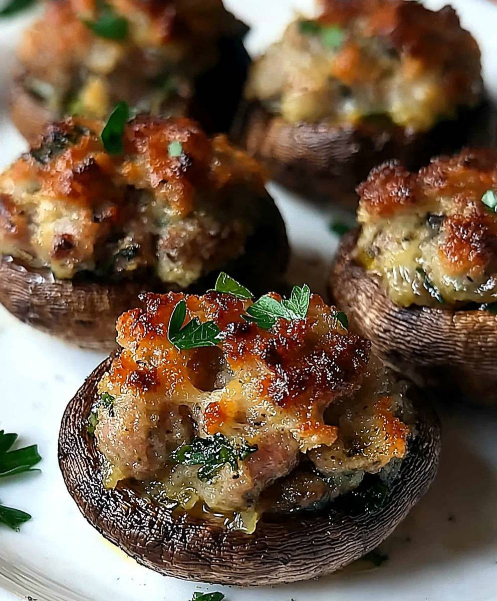 Italian Sausage Stuffed Mushrooms