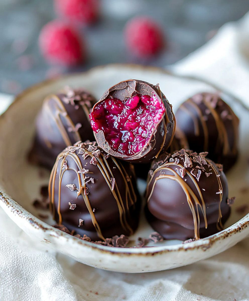 Raspberry Chocolate Truffles