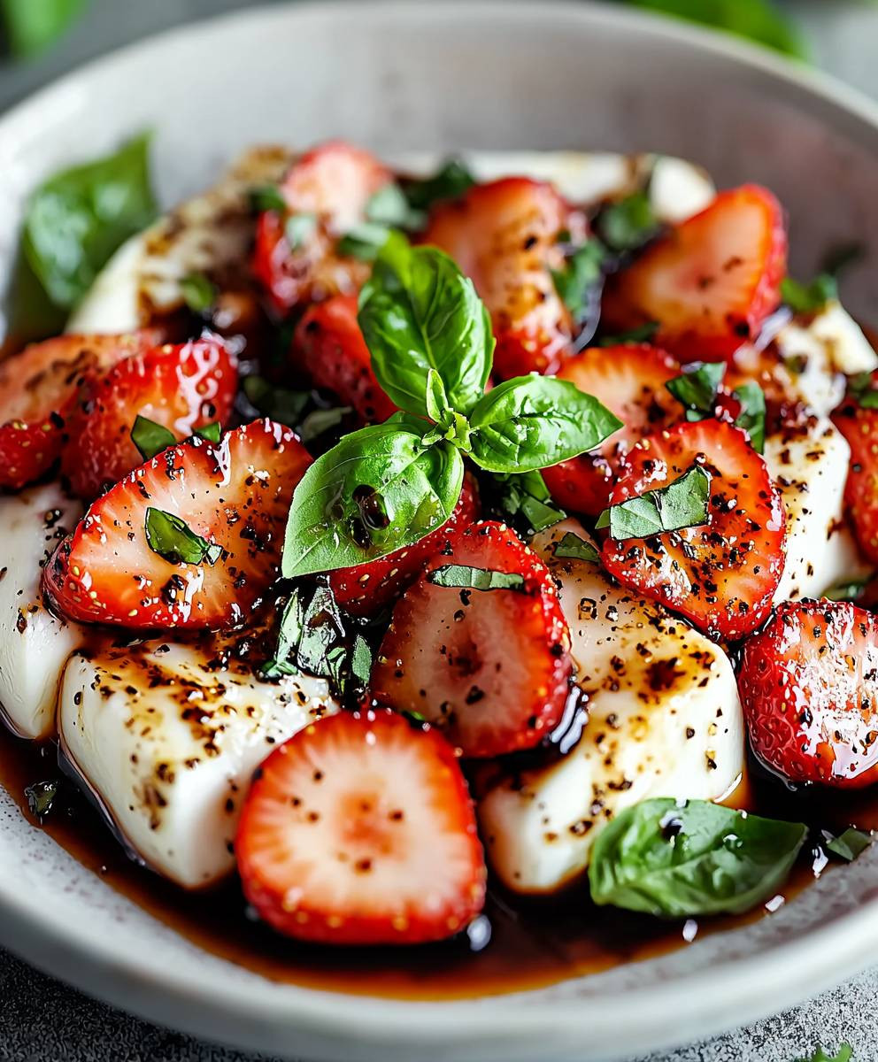 Balsamic Strawberry Caprese Salad