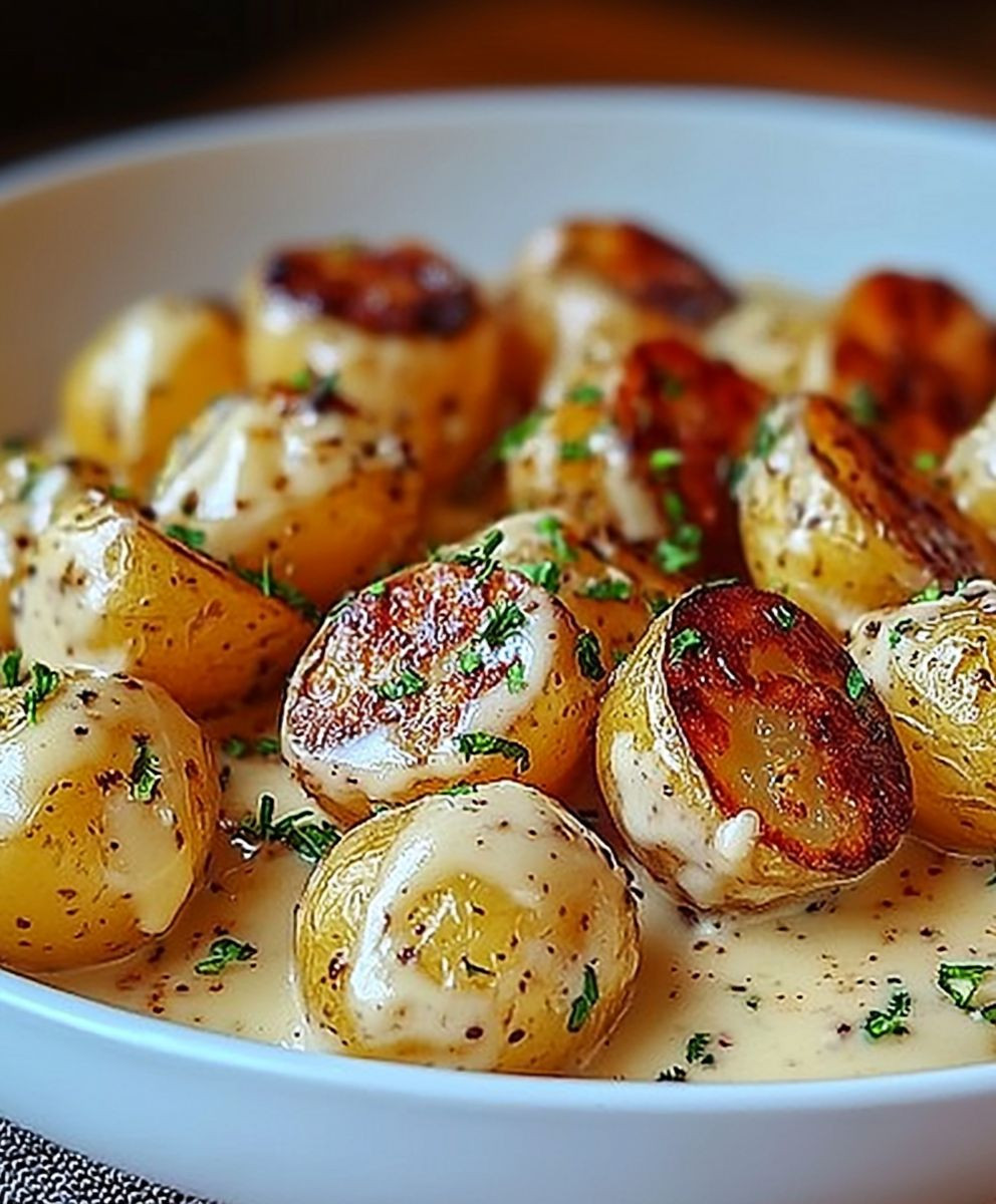 Creamy Garlic Sauce Potatoes