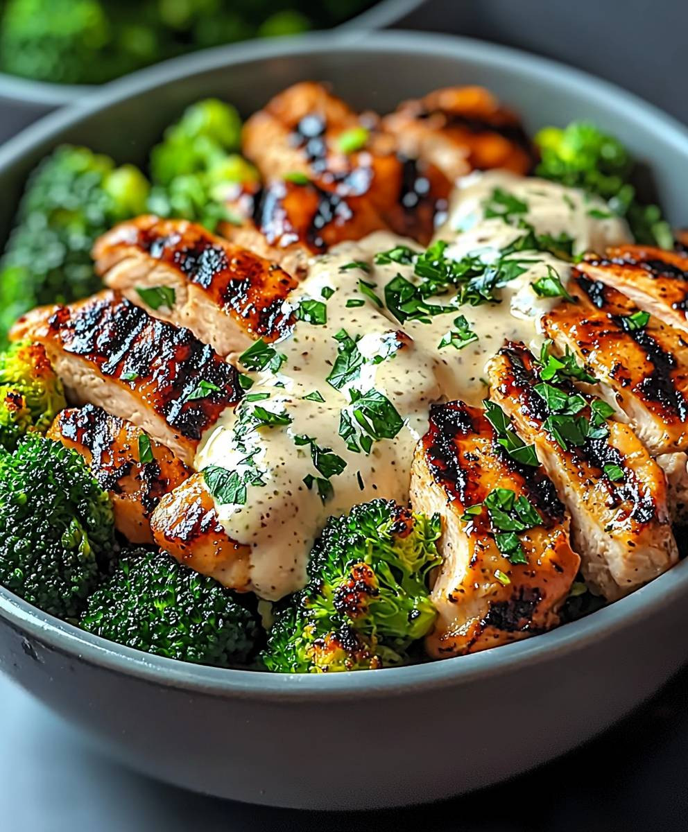 Grilled Chicken Broccoli Bowls