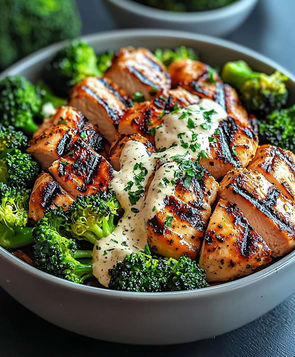 Grilled Chicken Broccoli Bowls