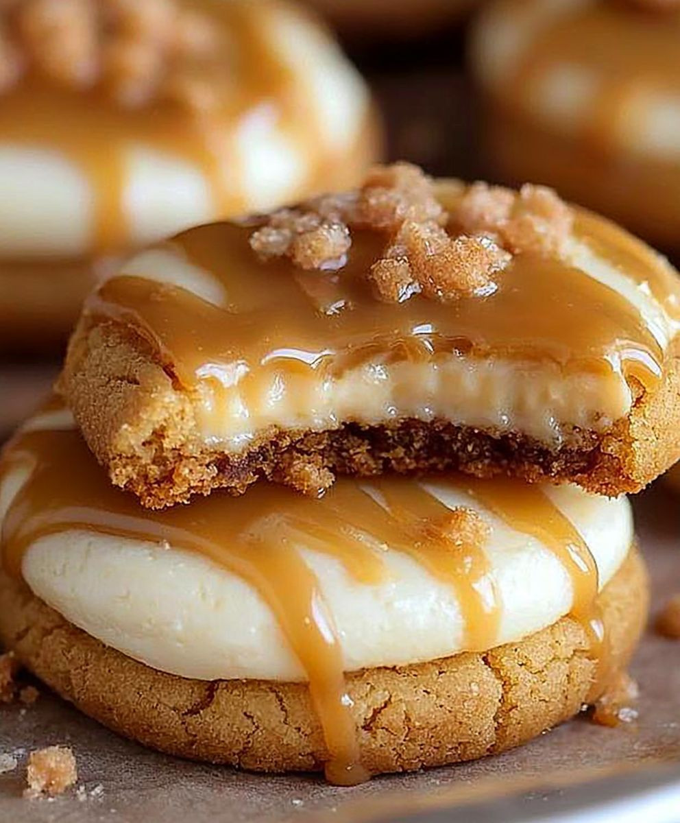 Salted Caramel Cheesecake Cookies