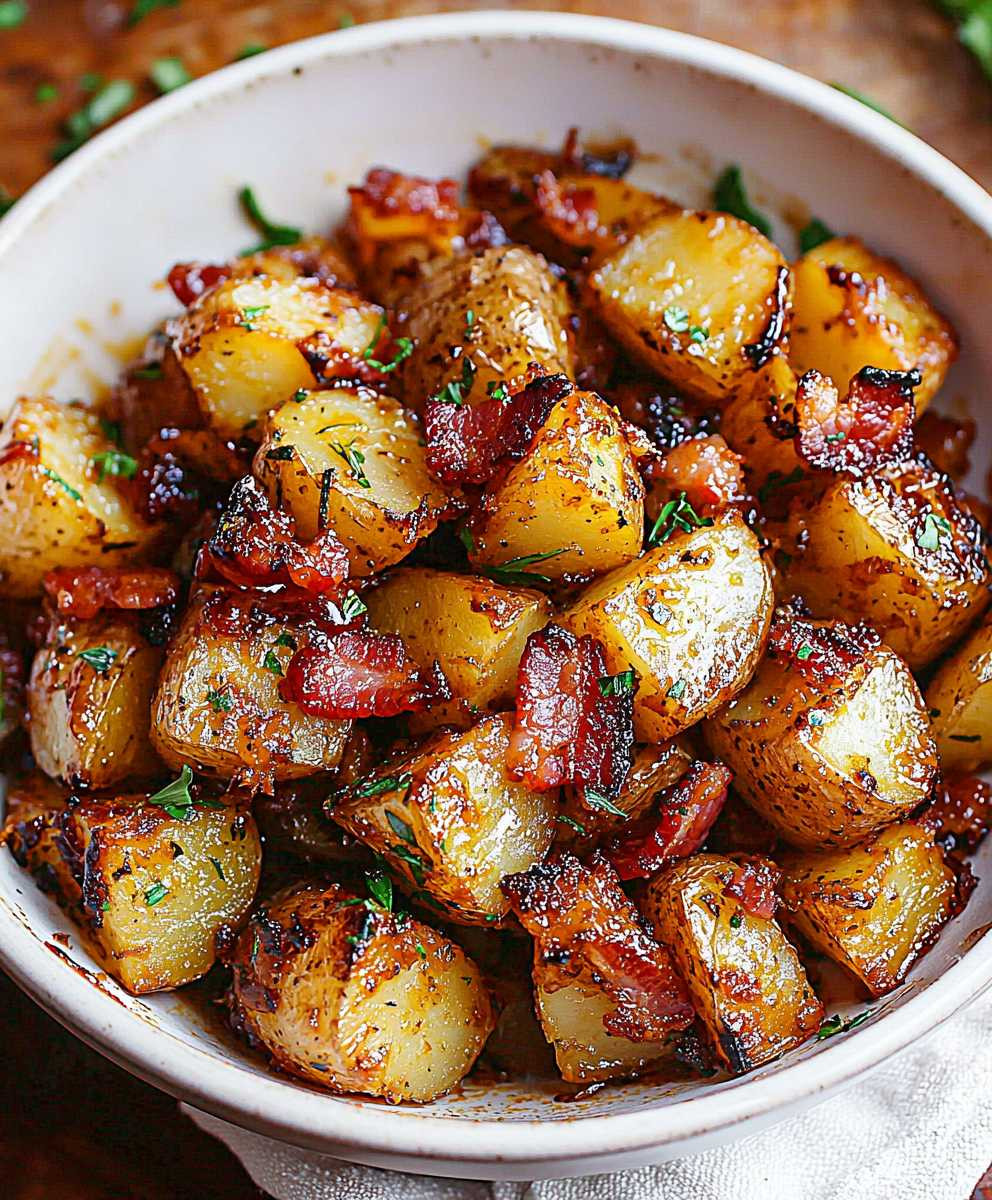 Honey Bacon Roasted Potatoes