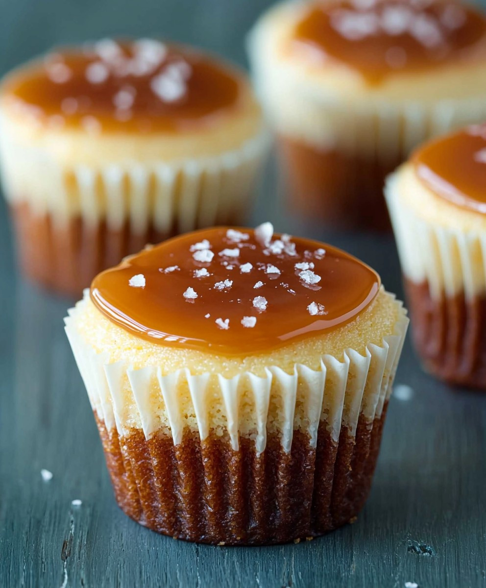 salted caramel cheesecake cupcakes