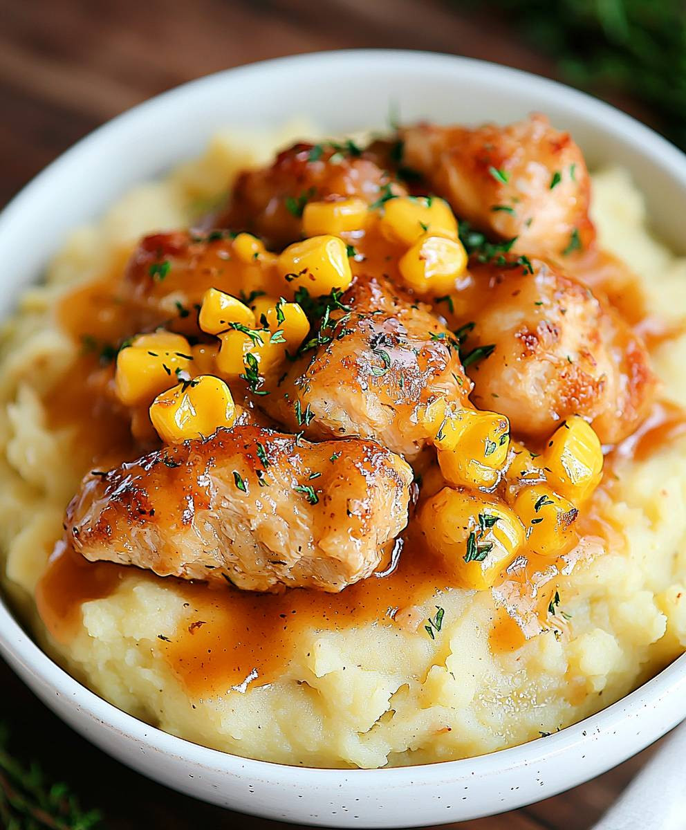 Chicken Mashed Potato Bowls