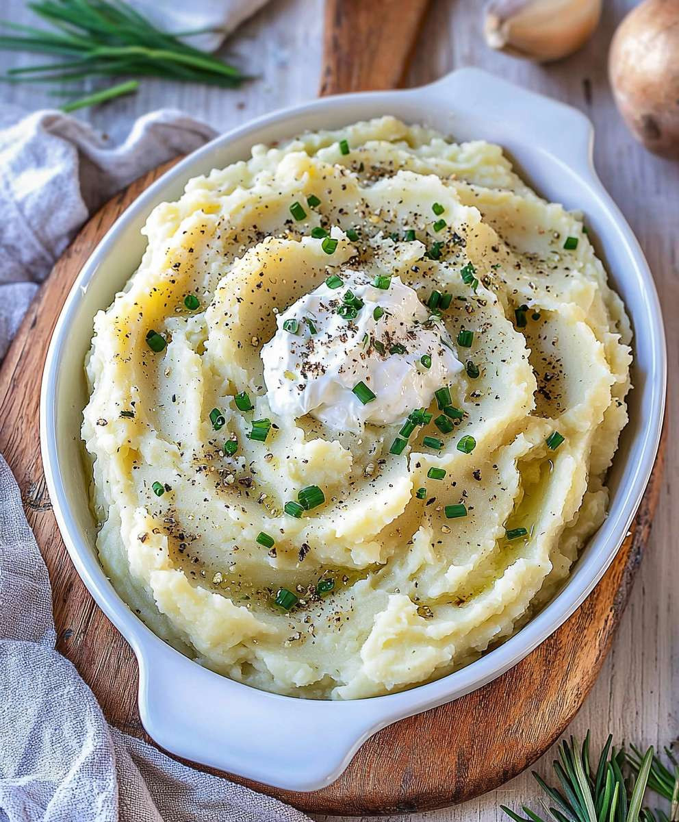 Sour Cream Chive Mashed Potatoes