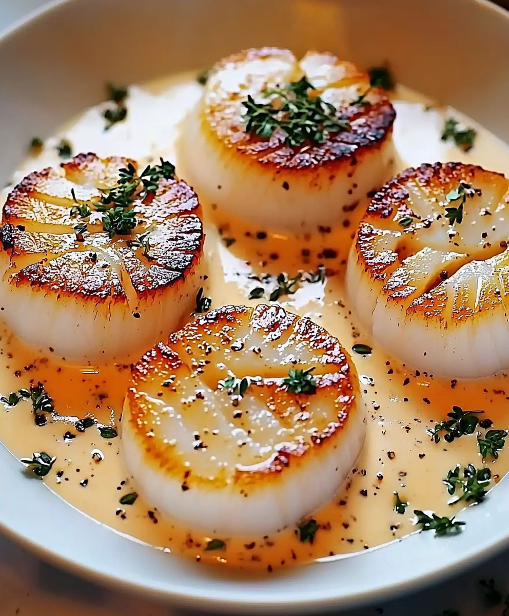 Elegant Scallops Vodka Cream Sauce