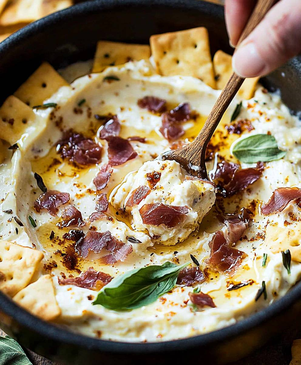 Roasted Garlic Prosciutto Dip